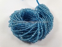 Swiss Blue Topaz Faceted Round Beads -- SWBT10