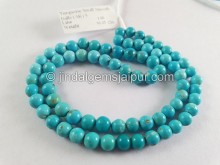 Turquoise Smooth Round Ball Shape Beads