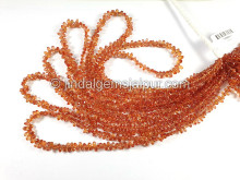 Red Sapphire Faceted Drops Shape Beads