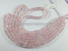 Pink Morganite Step Cut Bolt Shape Beads