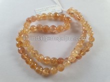 Imperial Topaz Faceted Round Ball Beads