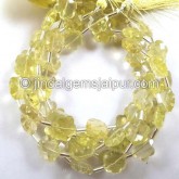 Lemon Quartz Faceted Flower Beads -- LMNA65