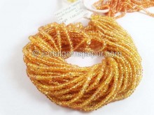 Yellow Orange Sapphire Smooth Roundelle Beads -- SPPH202 Yellow Orange Sapphire Smooth Roundelle Beads -- SPPH202