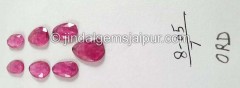 Rubelite Rose Cut Slices