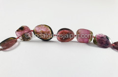 Watermelon Tourmaline Slices Shape Beads Watermelon Tourmaline Slices Shape Beads