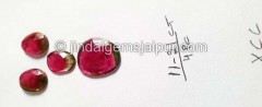 Watermelon Tourmaline Rose Cut Slices