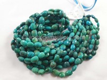 Chrysocolla Shaded Faceted Oval Beads -- CRCL45