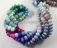 Multi Opal Smooth Roundelle Shape Beads