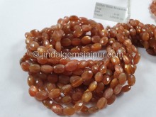 Golden Sheen Moonstone Faceted Oval Beads -- GLFD15