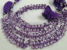 Amethyst Smooth Pear Beads