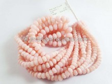 Pink Opal Smooth Roundelle Beads --  POP94