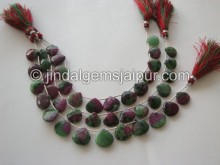 Ruby Zoisite Faceted Heart Shape Beads
