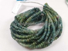 Blue Tourmaline Shaded Smooth Roundelle Beads --TOURBG174 Blue Tourmaline Shaded Smooth Roundelle Beads --TOURBG174