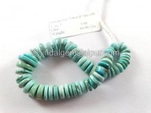 Turquoise Natural Smooth Tyre Beads -- TRQ249