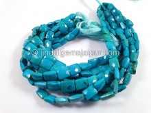 Blue Chrysocolla Far Faceted Chicklet Beads