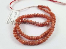 Rhodochrosite Smooth Roundelle Beads