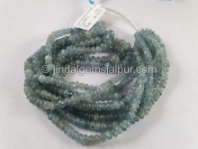 Aqua Kyanite Smooth Roundelle Beads