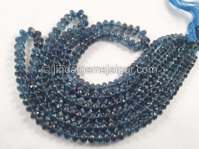 London Blue Topaz Big Faceted Roundelle Beads -- LBT87