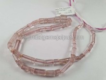 Baby Pink Tourmaline Pipe Shape Beads