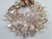 Tri Color Leaf Doublet Faceted Pear Beads