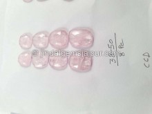 Pink Morganite Rose Cut Slices -- DEMRGT17