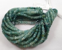 Grandidierite Shaded Faceted Roundelle Beads -- GRDRT81