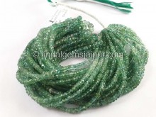 Green Tourmaline Faceted Roundelle Beads