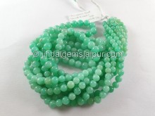 Chrysoprase Smooth Round Ball Beads -- CRPA62