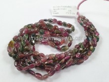 Bi Color Tourmaline Smooth Oval Beads -- TOWT50