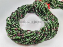 Ruby Zoisite Faceted Round Beads