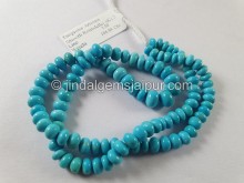 Turquoise Arizona Smooth Roundelle Beads -- TRQ279