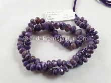 Charoite Faceted Roundelle Beads