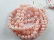 Pink Opal Smooth Round Ball Beads -- POP62