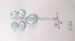 Milky Aquamarine Rose Cut Slices