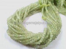 Prehnite Faceted Cube Beads