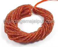 Orange Sapphire Faceted Tyre Shape Beads