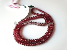 Rhodolite Garnet Faceted Roundelle Beads