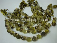 Bi Lemon Quartz Faceted Onion Beads