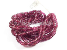 Rhodolite Garnet Faceted Roundelle Shape Beads