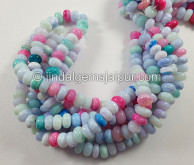 Multi Opal Smooth Roundelle Shape Beads