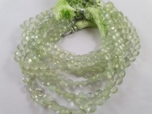 Prehnite Faceted Pear Beads