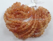 Imperial Topaz Smooth Round Beads