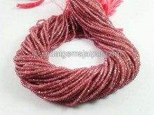 Pink Tourmaline Micro Cut Faceted Cube Beads