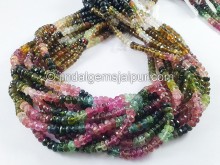 Tourmaline Faceted Roundelle Shape Beads