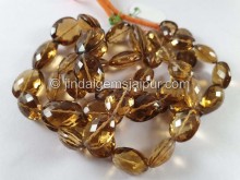 Coganac Quartz Faceted Oval Nuggets Beads