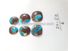 Copper Lava Mohave Turquoise Rose Cut Slices