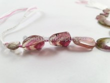 Watermelon Tourmaline Smooth Slices Beads