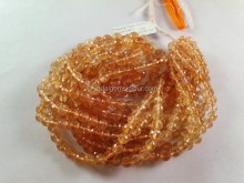 Imperial Topaz Faceted Round Ball Beads