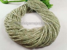 Natural Green Zircon Cut Cube Beads