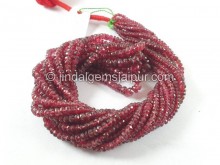 Red Spinel Faceted Roundelle Beads -- RDSP23